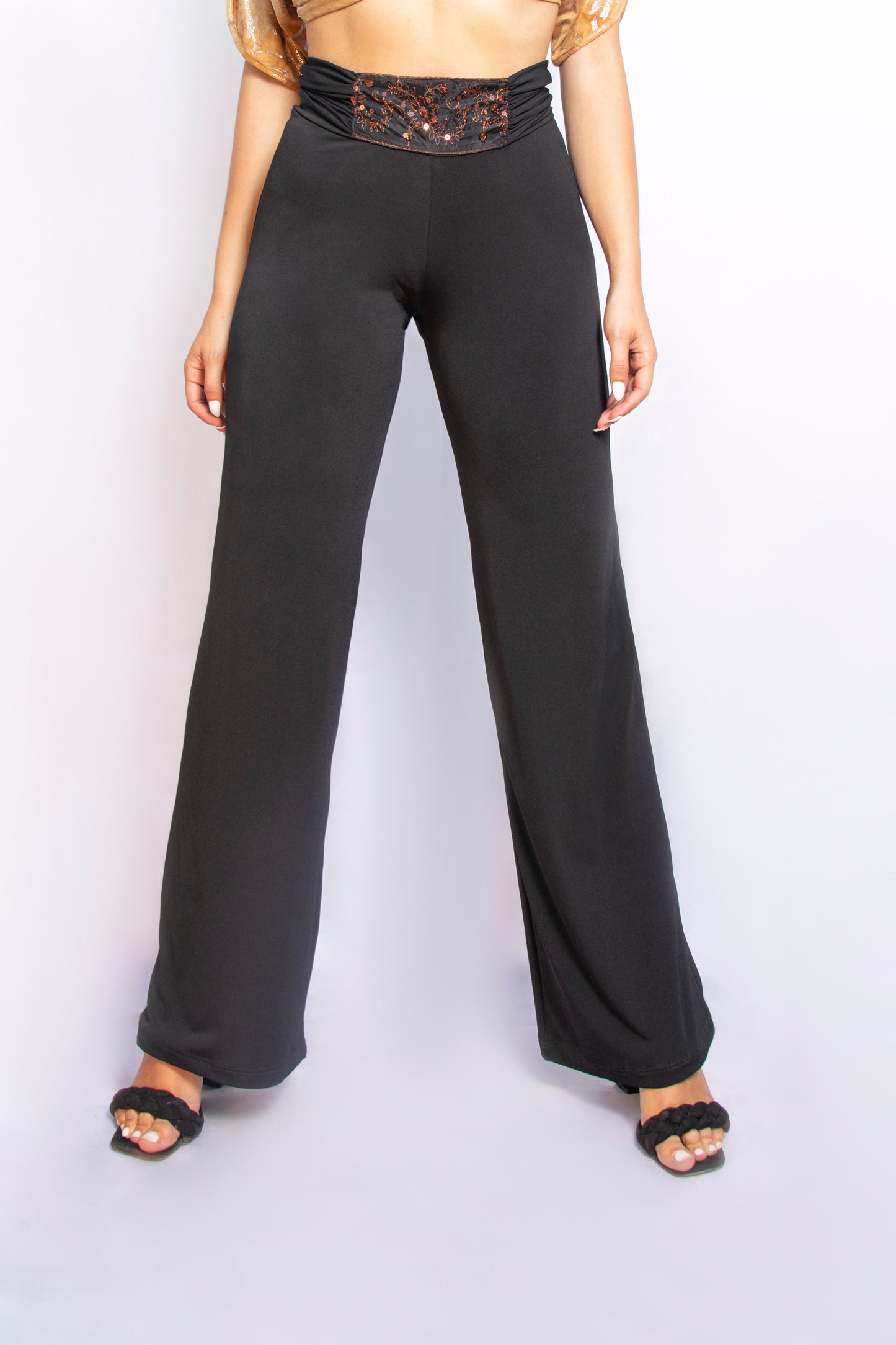 Black Trousers with stylish waist